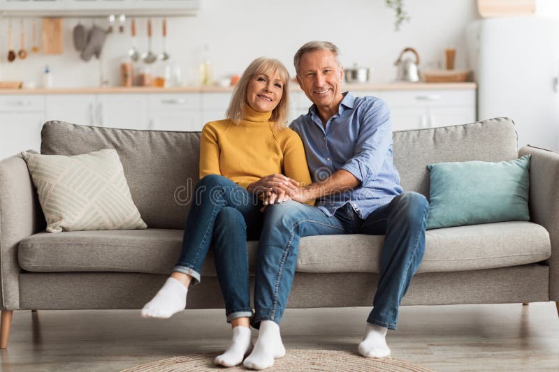 Senior couple at home